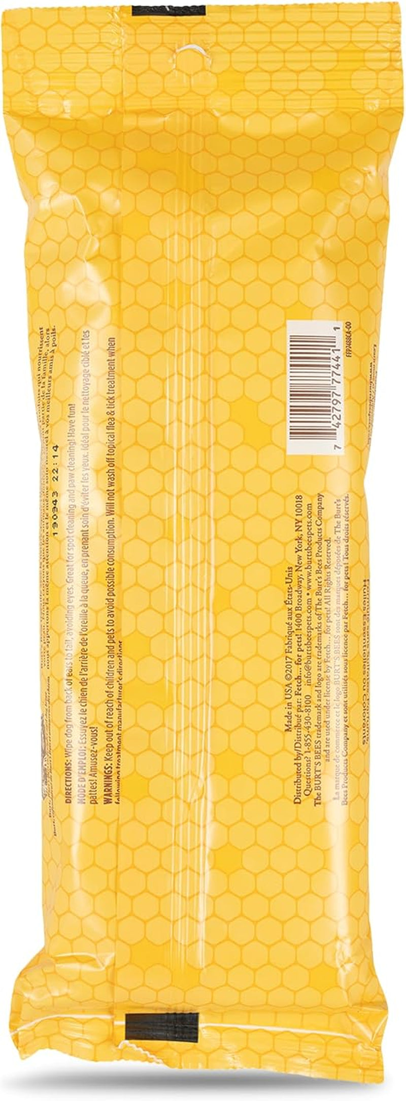 Honey Multipurpose Dog Grooming Wipes, Gentle Hypoallergenic Spot Cleaning Sheets, Ph Balanced Natural Origin Formula for Paws, Face and Butt, 50 Count - 3 Pack